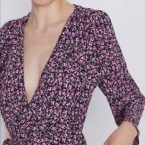 Zara Faux Wrap Blouse